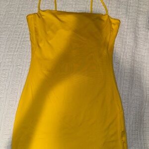 SHEIN Yellow Mini Dress